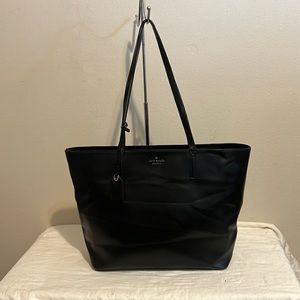 Kate Spade Black Leather Large Tote Bag